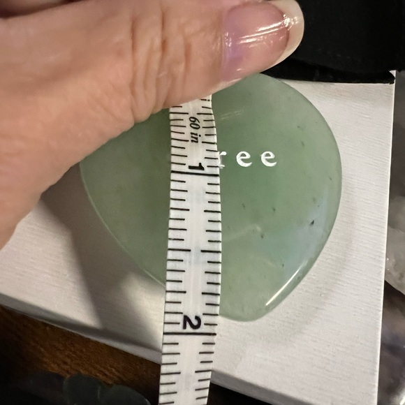 New Seree Green Aventurine Heart-Shaped Phone Pop Grip - Picture 4 of 6